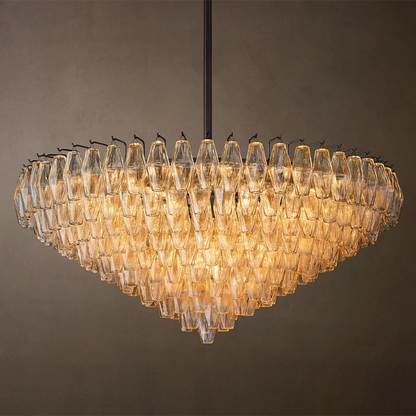 Chiara Tiered Glass Round Chandelier