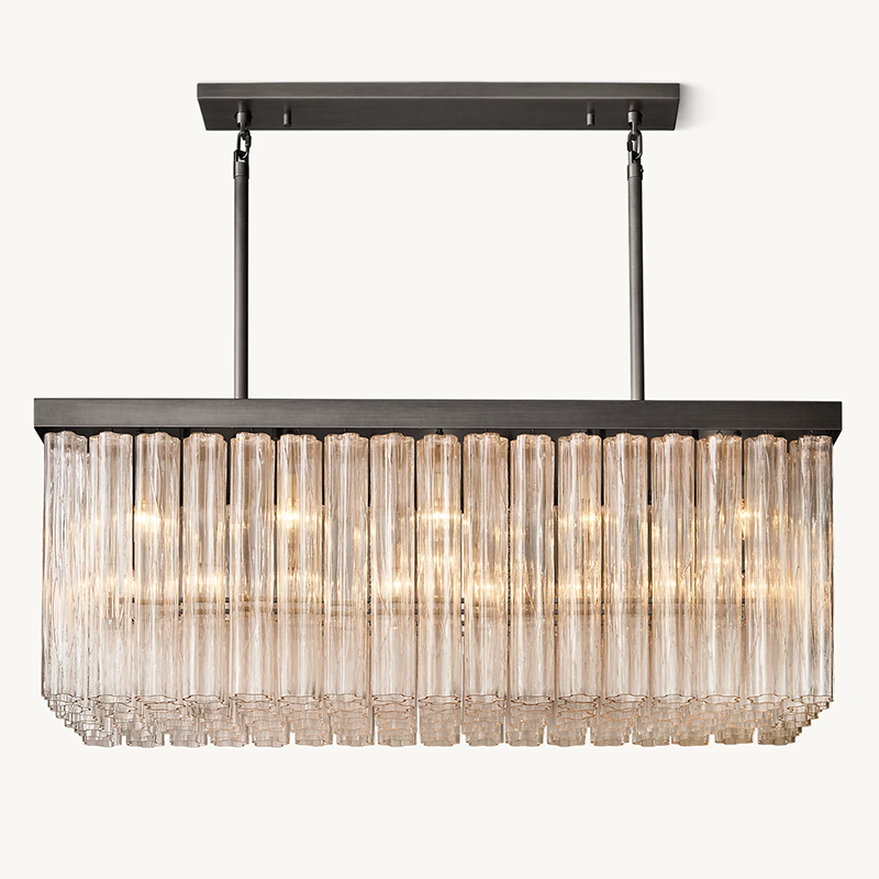 Cielo Linear Glass Tube Chandelier