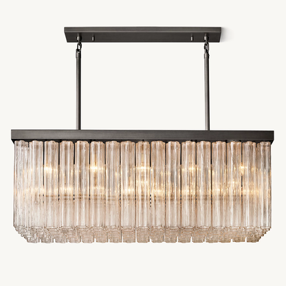 Cielo Linear Glass Tube Chandelier