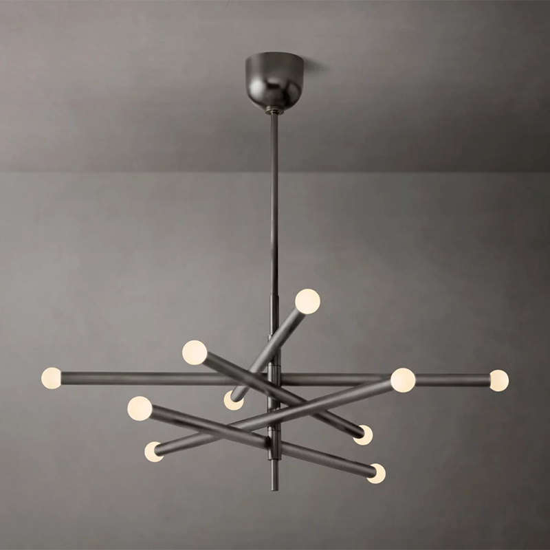 Modern Brass Multi-Light Chandelier