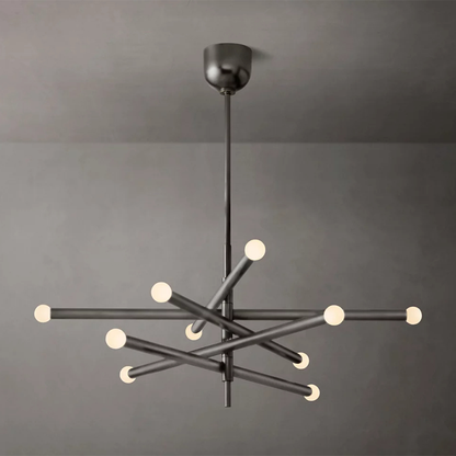 Modern Brass Multi-Light Chandelier