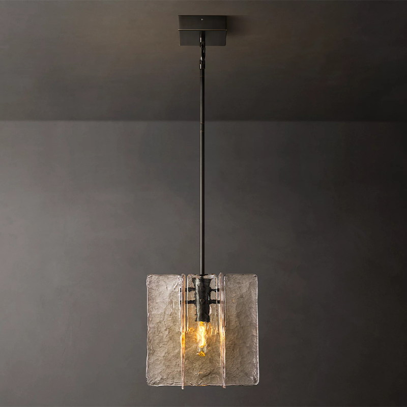 Lattice Clear Glass Pendant Light