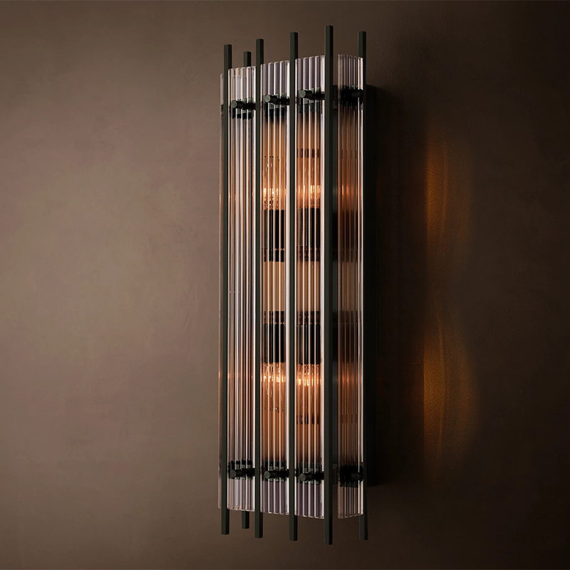 San Marco Large Rectangular Glass Wall Sconce