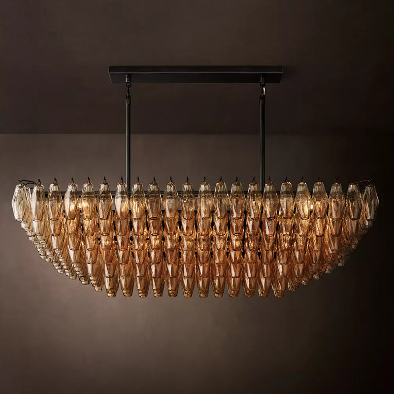 Chiara Rectangular Glass Chandelier