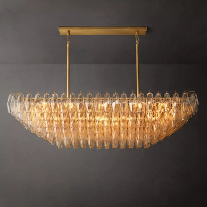 Chiara Rectangular Glass Chandelier