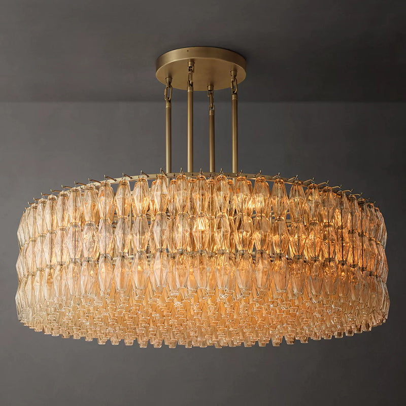 Chiara Modern Glass Round Chandelier