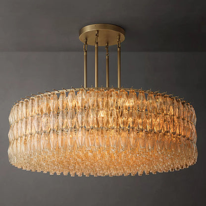 Chiara Modern Glass Round Chandelier