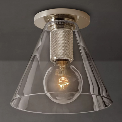 Utilitaire Cone Shade Flush Mount