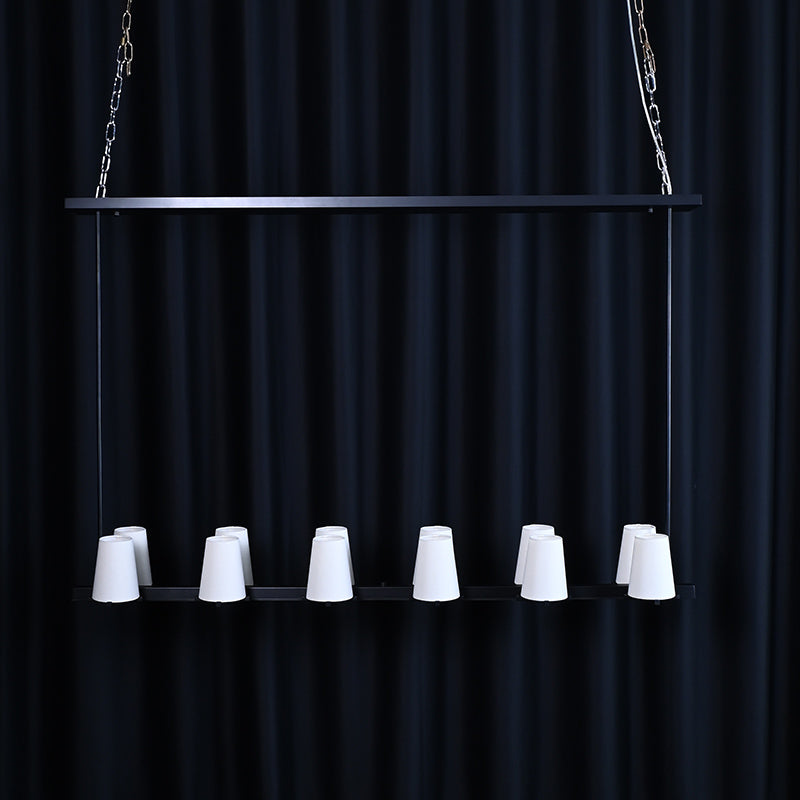 Fabric Shade Linear Chandelier