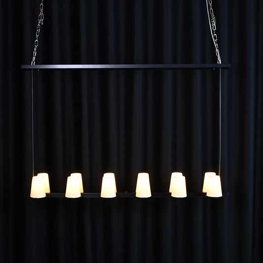 Fabric Shade Linear Chandelier