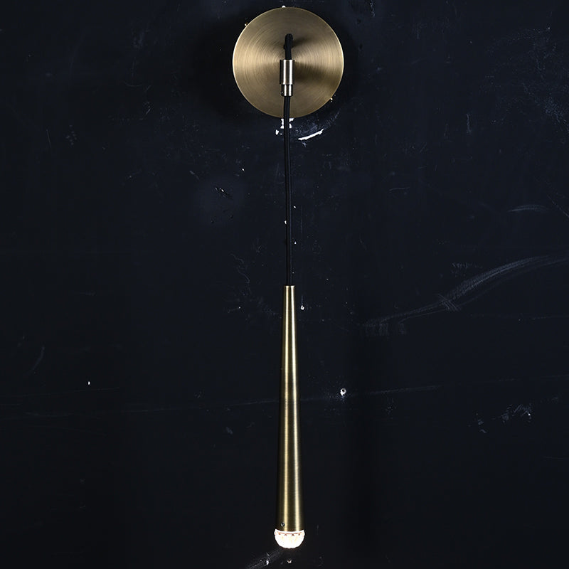 Minimalist Brass Tube Wall Sconce