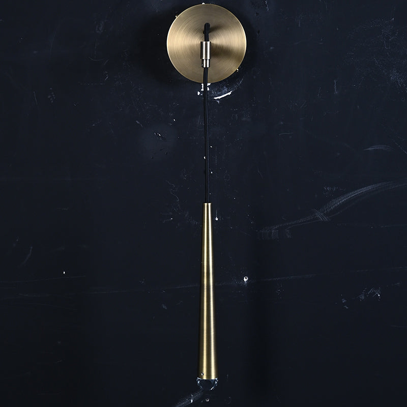 Minimalist Brass Tube Wall Sconce