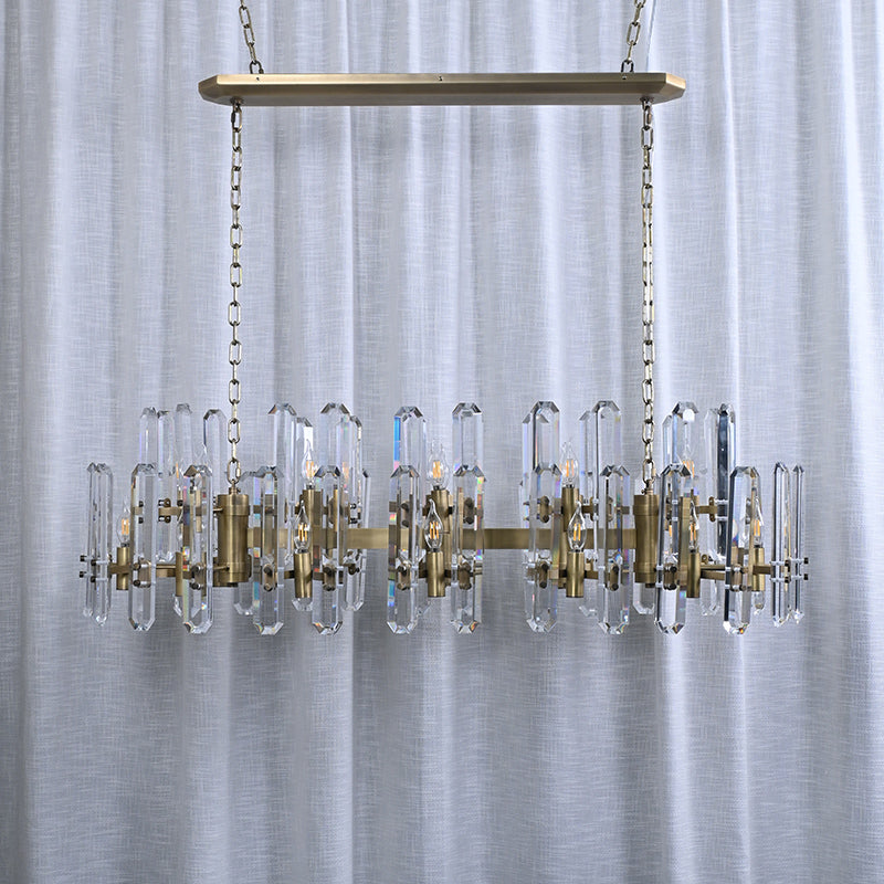 Modern Luxury Linear Crystal Chandelier
