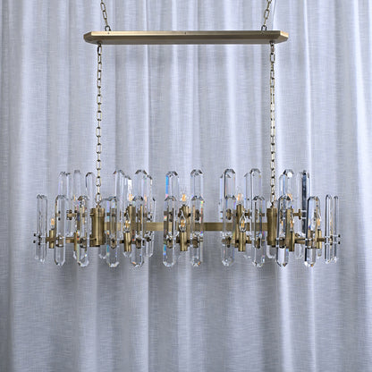 Modern Luxury Linear Crystal Chandelier