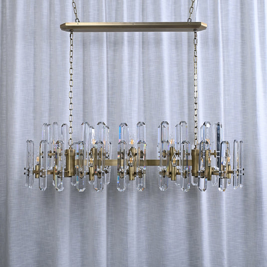 Modern Luxury Linear Crystal Chandelier