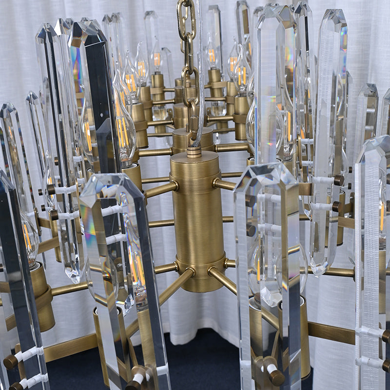 Modern Luxury Linear Crystal Chandelier