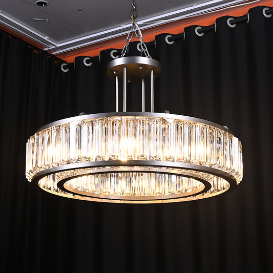 Double Ring K9 Crystal Chandelier