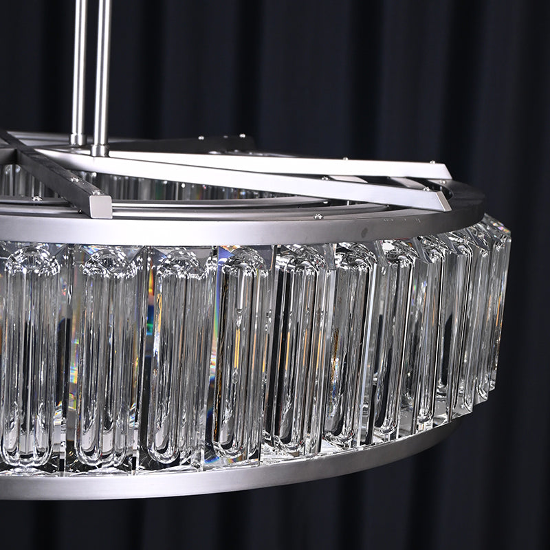 Double Ring K9 Crystal Chandelier