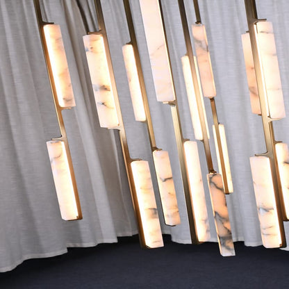 Audubon Modern Alabaster Round Chandelier