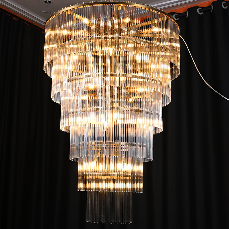 Luxury Tiered Crystal Chandelier