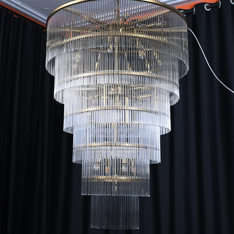 Luxury Tiered Crystal Chandelier