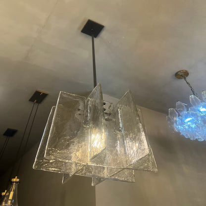 Lattice Clear Glass Pendant Light