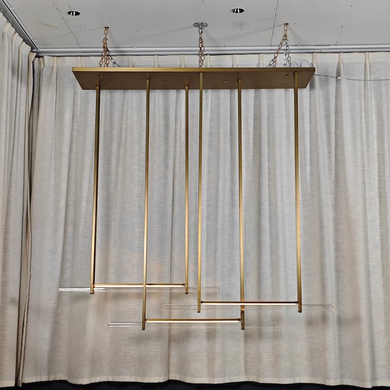 Audubon Triple Bar Crystal Chandelier