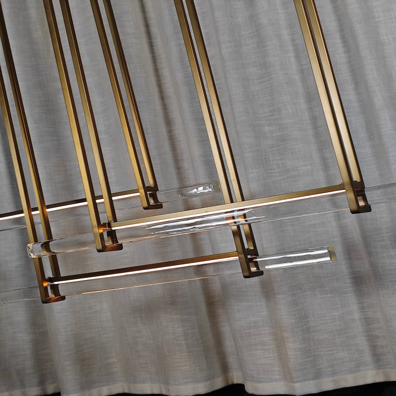 Audubon Triple Bar Crystal Chandelier