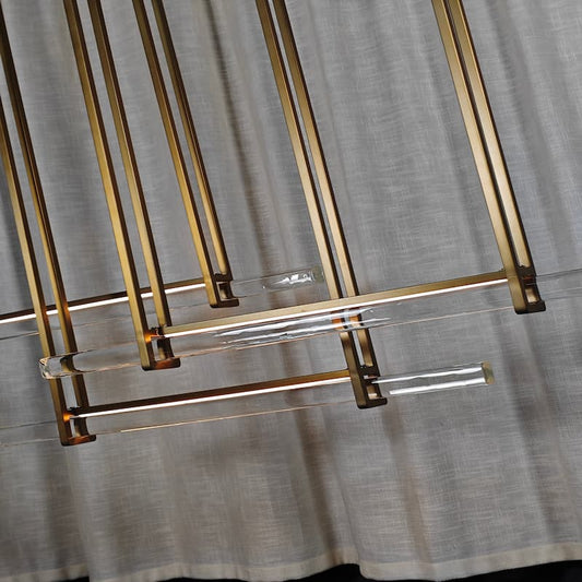 Audubon Triple Bar Crystal Chandelier