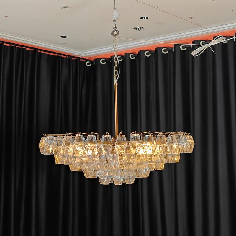 Chiara Tiered Glass Round Chandelier