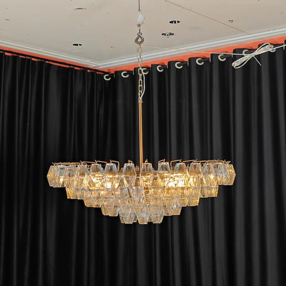 Chiara Tiered Glass Round Chandelier