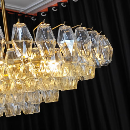 Chiara Tiered Glass Round Chandelier