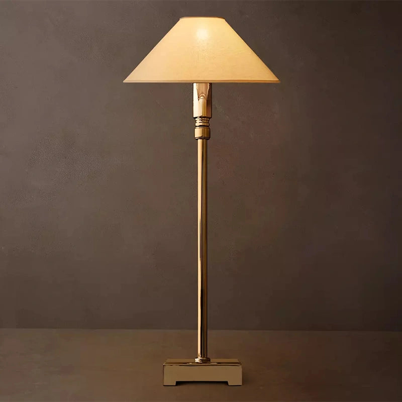 Pyramid Linen Shade Table Lamp