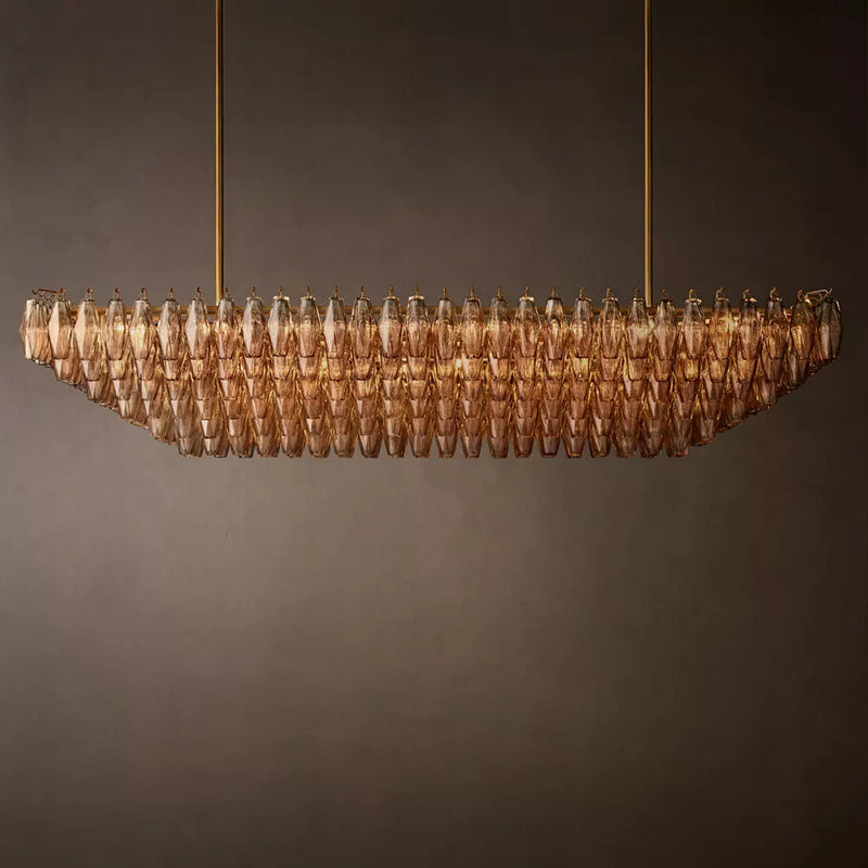 Chiara Rectangular Glass Chandelier