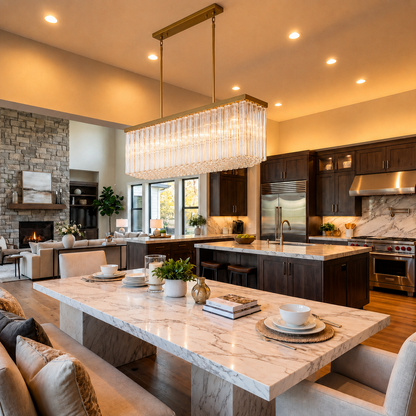 Cielo Linear Glass Tube Chandelier