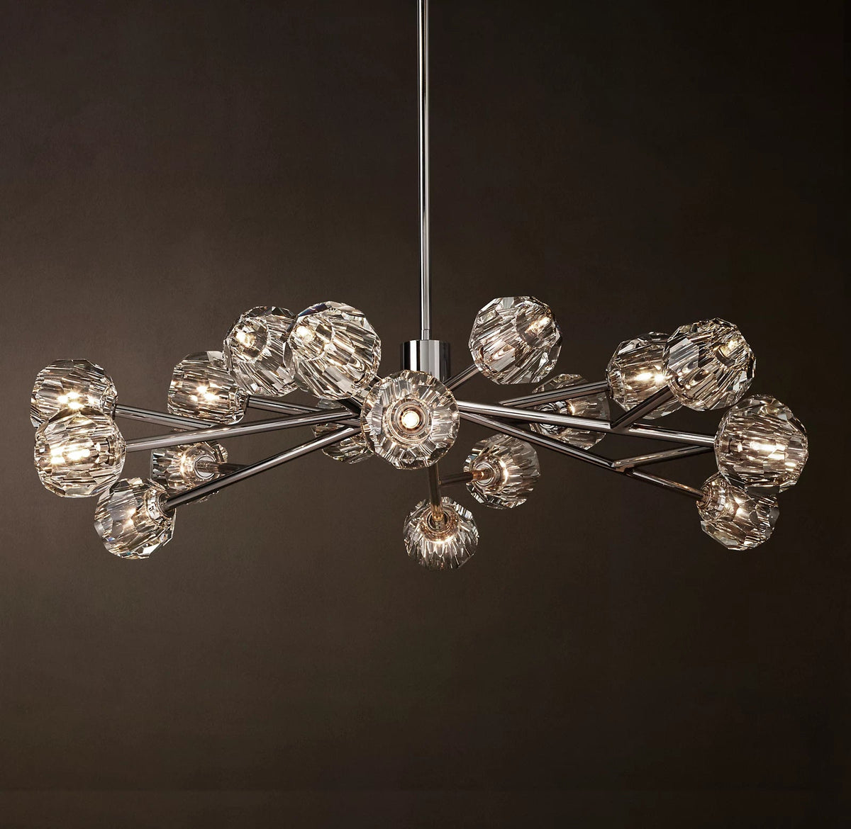 Clear Glass Round Chandelier