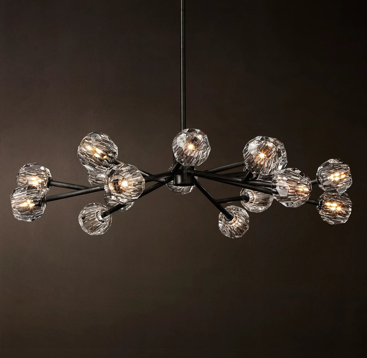 Clear Glass Round Chandelier