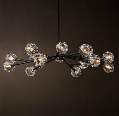 Clear Glass Round Chandelier