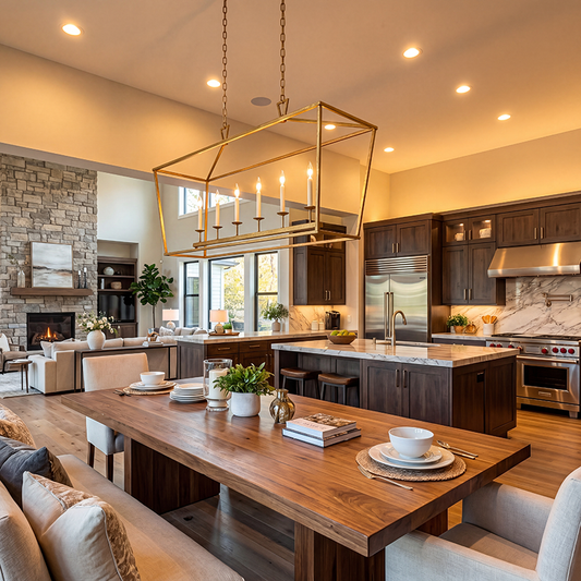 Brass Rectangular Chandelier