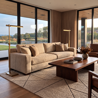 Aliso Minimalist Brass Floor Lamp