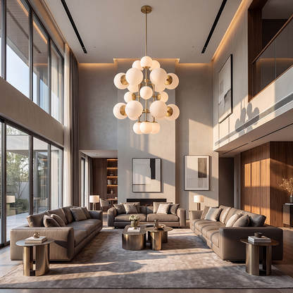 Modern Glass Globe Chandelier