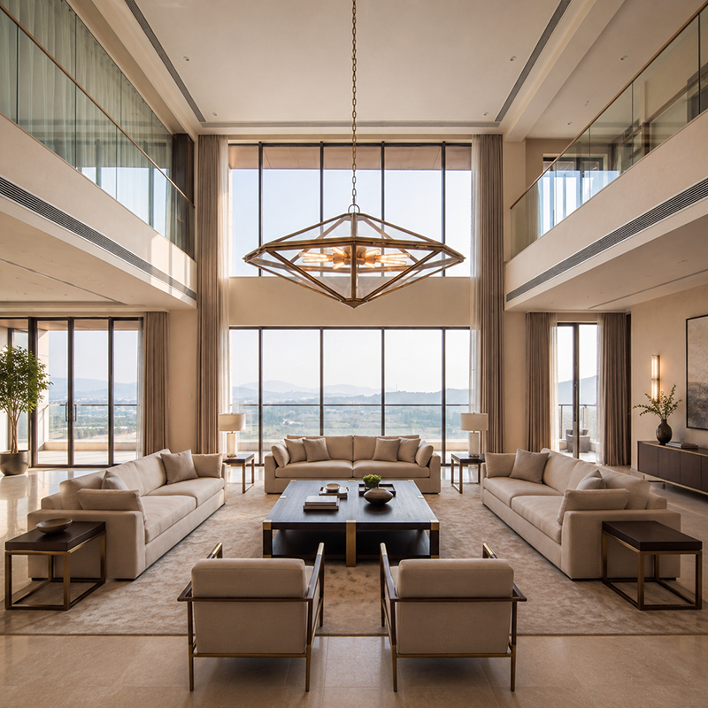 Luxury Glass Living Room Chandelier