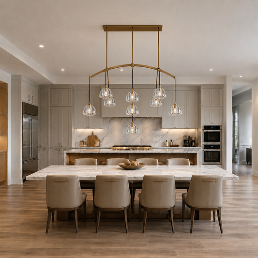 Hemisphere Modern Linear Chandelier