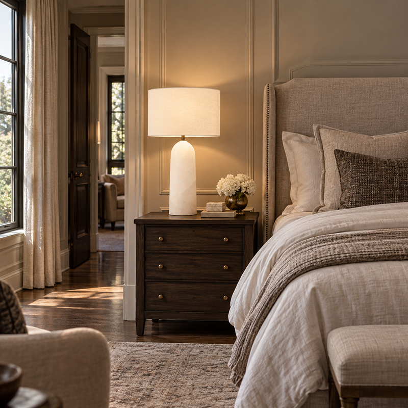 Sarezzo Tapered Stone Table Lamp