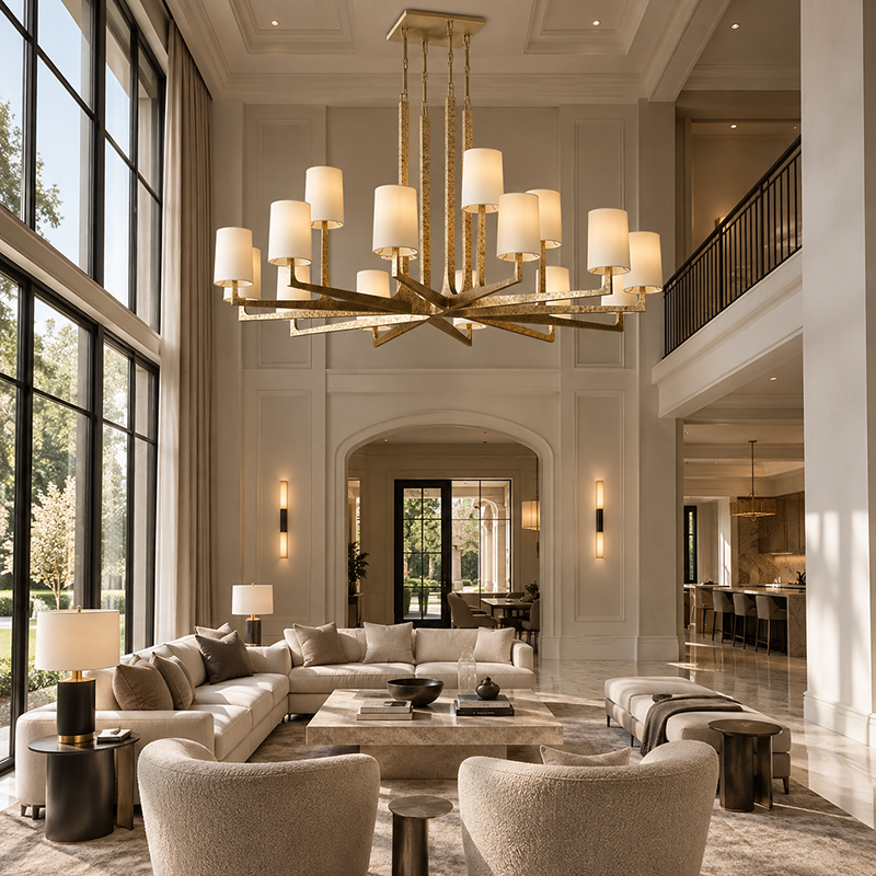 Wright Modern Round Chandelier