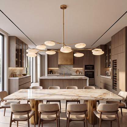 Modern Glass Linear Chandelier
