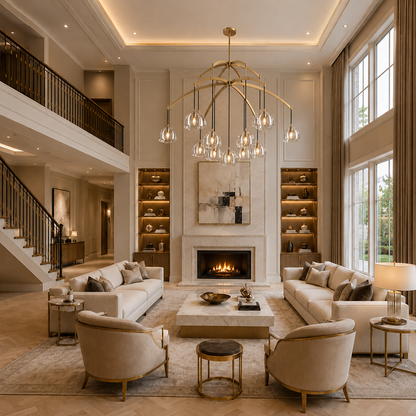 Hemisphere Modern Round Chandelier