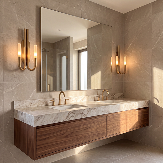 U-Shaped Double Wall Sconce